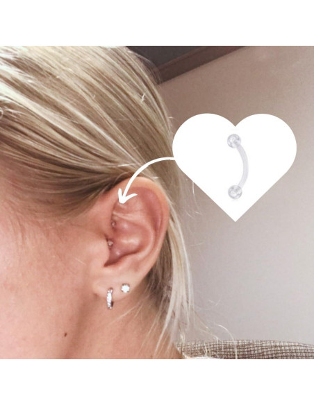 Aretes de Plástico Hipoalergénico FECTAS 16G 8mm 15PCS