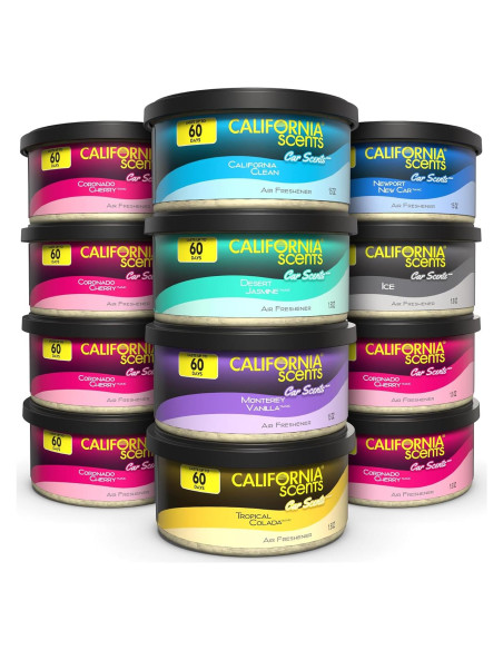 Ambientador en lata California Scents, set 12 aromas variados, 42.5 g