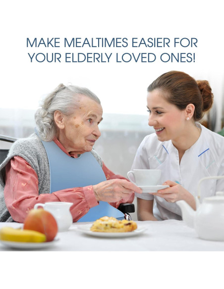 Babero de Silicona Mars Wellness para Adultos - 50.8x33 cm