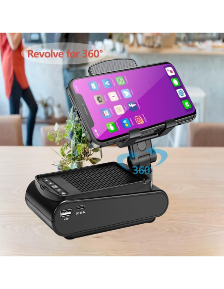 Soporte para Teléfono Móvil con Altavoz Bluetooth Fanlory