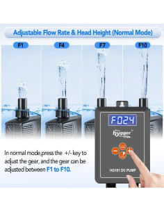 Bomba de Agua Ajustable Hygger 28W 800GPH para Acuario 2