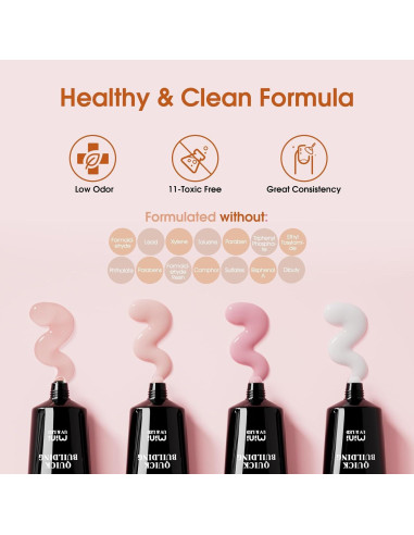 Kit de Gel de Uñas Poly ROSALIND - 14 Colores + Mini Lámpara UV