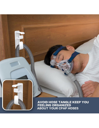 Soporte de Manguera CPAP Akiopey - Gancho Antideslizante Blanco
