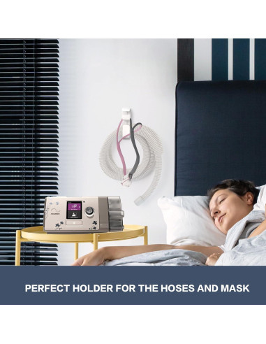 Soporte de Manguera CPAP Akiopey - Gancho Antideslizante Blanco