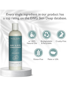 Acondicionador Orgánico para Bebés SoCal Suds 340g Sin Fragancia 2