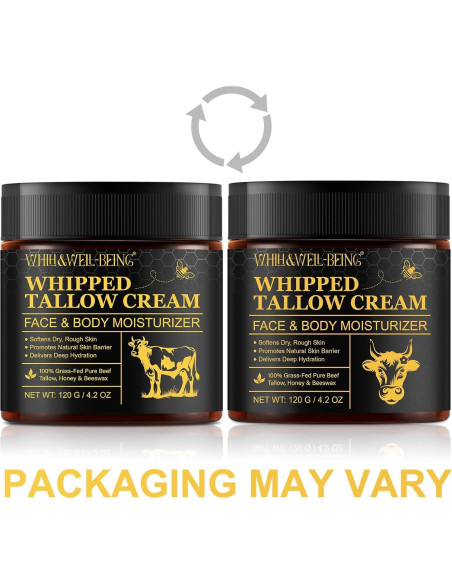 Bálsamo Hidratante de Grasa de Res y Miel WHLH 2 Paquetes