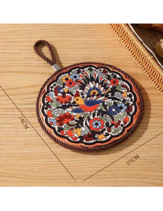Trivetes de cerámica JGZTJXNK 17 cm con diseño de pájaros 2