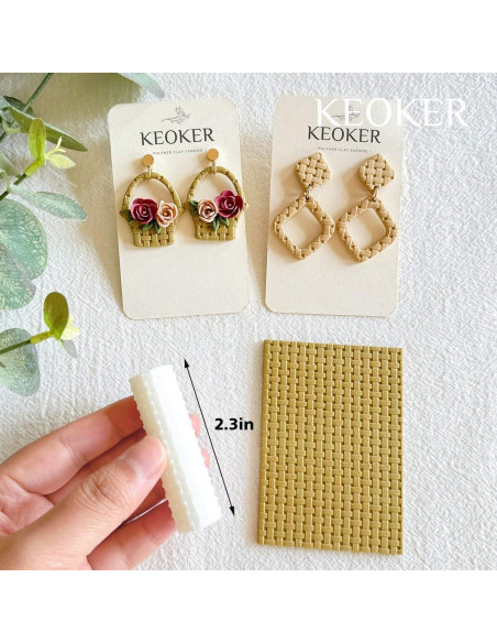 Rodillo de Textura de Arcilla Polimérica Keoker - 3 Tamaños