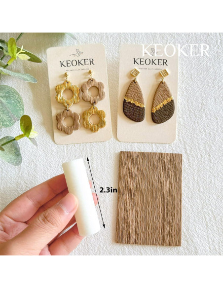 Rodillo de Textura de Arcilla Polimérica Keoker - 3 Tamaños