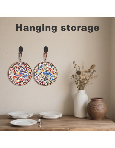 Trivetes de cerámica JGZTJXNK 17 cm con diseño de pájaros