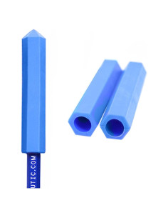 Tapa de lápiz masticable Krypto-Bite ARK - Azul muy resistente (3 unidades)