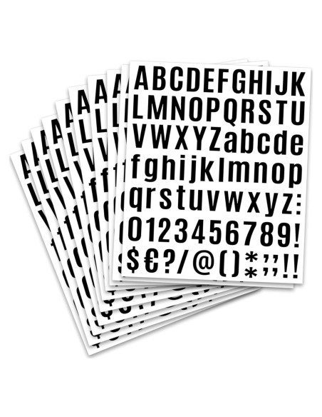 Calcomanías de Letras y Números Vinilo Debinolo 810 Piezas 25.4 mm