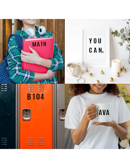 Calcomanías de Letras y Números Vinilo Debinolo 810 Piezas 25.4 mm