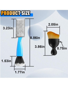 4 Cepillos de Limpieza para Interior de Coche SMILFUY - Cerdas Suaves 2