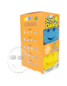 Esponjas de Cocina Scrub Daddy 6 Unidades + Soporte Caddy