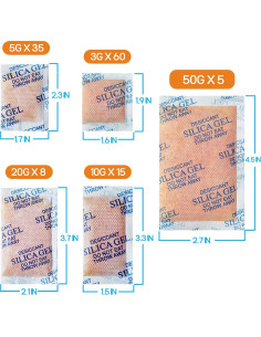 Paquetes de Gel de Silica WENAI 123 Unidades Recargables 2