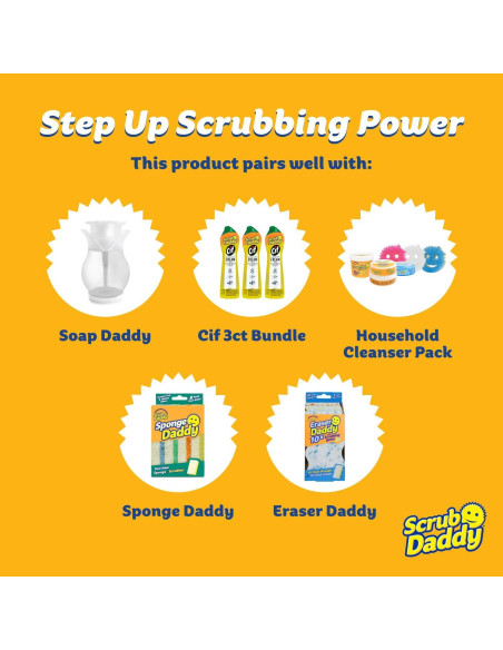 Esponjas de Cocina Scrub Daddy 6 Unidades + Soporte Caddy