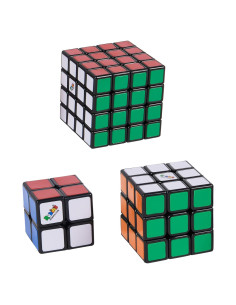 Paquete de Cubos Rubik 2x2 Mini, 3x3 y 4x4 Spin Master
