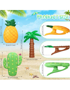 Clips para Toallas de Playa CHENGU 10 Pcs Estilo Brillante 2