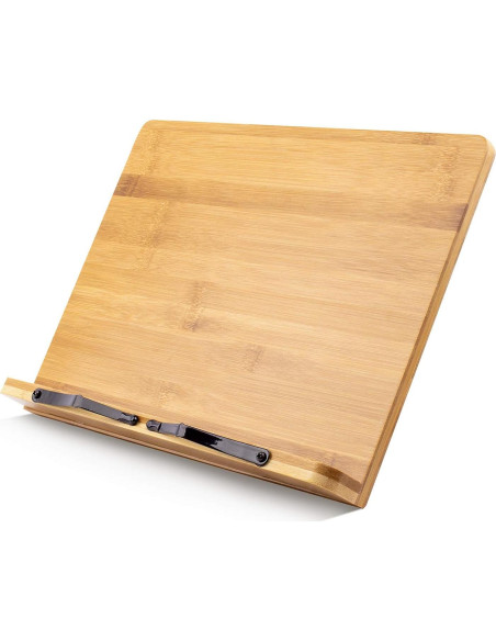 Soporte de Libro Grande Goldwish de Bambú 28x20 cm Ajustable