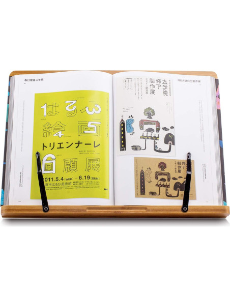Soporte de Libro Grande Goldwish de Bambú 28x20 cm Ajustable