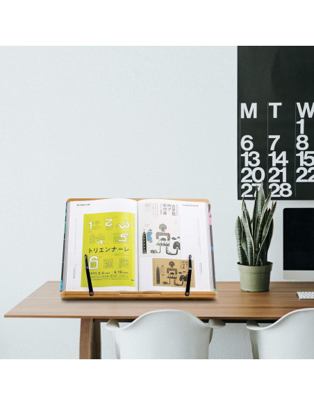 Soporte de Libro Grande Goldwish de Bambú 28x20 cm Ajustable