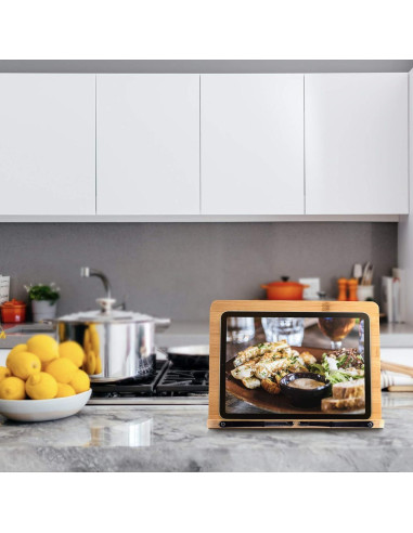 Soporte de Libro Grande Goldwish de Bambú 28x20 cm Ajustable