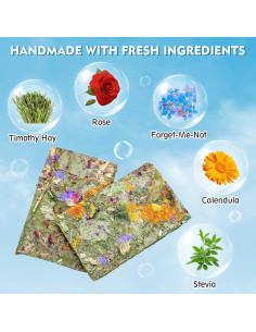 Chips de Heno Masticables Fhiny 12 PCS para Conejos y Roedores 2