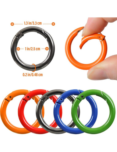 Anillos O de Resorte Metálicos NCEDFYLER JY - 12 Piezas Azul