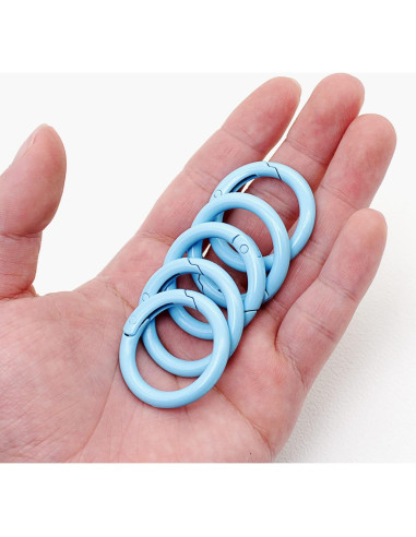 Anillos O de Resorte Metálicos NCEDFYLER JY - 12 Piezas Azul