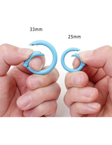 Anillos O de Resorte Metálicos NCEDFYLER JY - 12 Piezas Azul