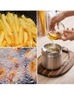 Olla Freidora Multifuncional LittleChef 2L Acero Inoxidable 2