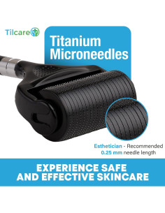 Rodillo Derma Ultra-Ancho Tilcare 0.25 mm para Piel y Cabello 2