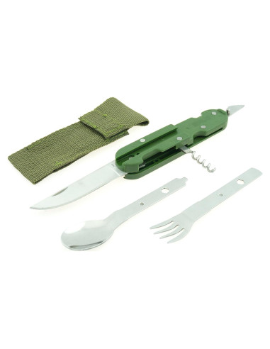 Herramienta Multiuso 6-en-1 SE KG605 para Camping Verde