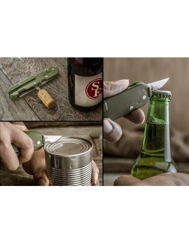 Herramienta Multiuso 6-en-1 SE KG605 para Camping Verde