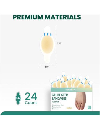 Vendajes Hidrocoloides Welnove - 24 PCS para Ampollas