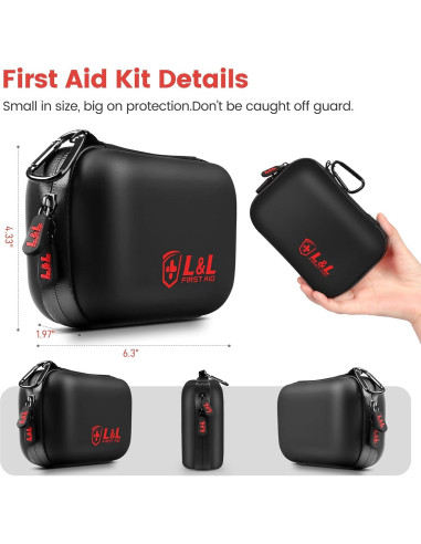 Kit de Primeros Auxilios L&L 120 Piezas Impermeable para Emergencias