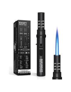 Encendedor de Antorcha Butano CAMVIL TORCH Negro Recargable