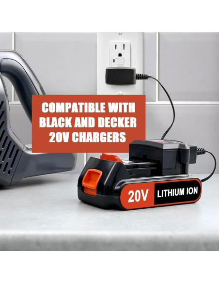 4 Baterías de Litio 20V 4.0Ah Black and Decker Reemplazo