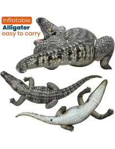 Cocodrilo Inflable Realista HOHQB 101.6 cm para Fiesta 2