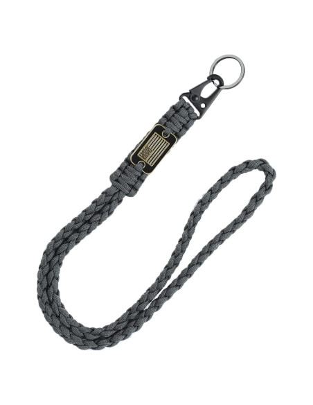 Llavero táctico militar CHENXIKK paracord 50 cm gris