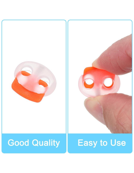 Cierres de Cuerda de Plástico uxcell 20 Pcs Doble Agujero