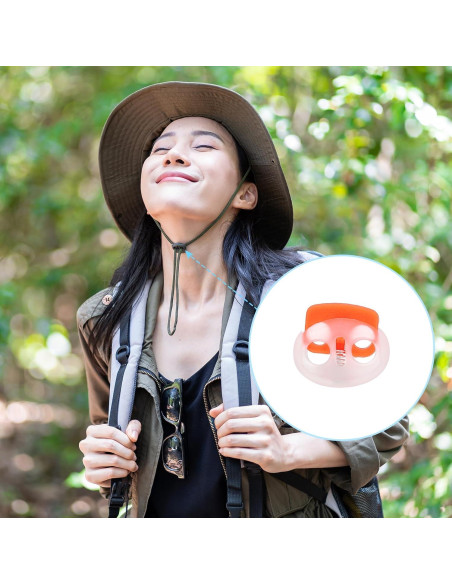 Cierres de Cuerda de Plástico uxcell 20 Pcs Doble Agujero