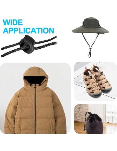 Cierres de Cuerda de Plástico uxcell 20 Pcs Doble Agujero