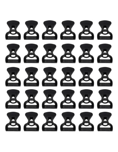 30 Hebillas de Cuerda Ajustadoras SquEqu para Camping 2.3cm