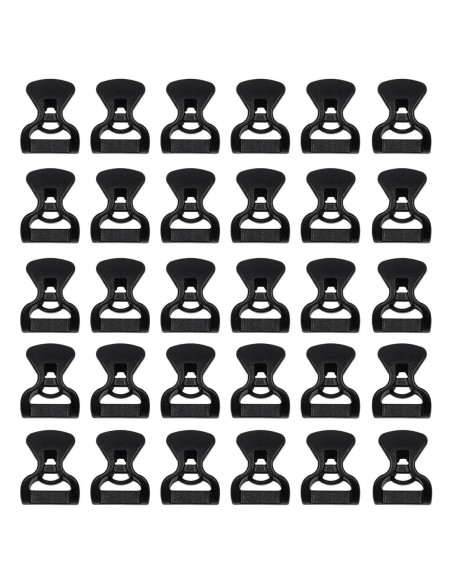 30 Hebillas de Cuerda Ajustadoras SquEqu para Camping 2.3cm