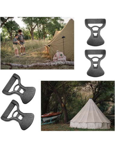 30 Hebillas de Cuerda Ajustadoras SquEqu para Camping 2.3cm