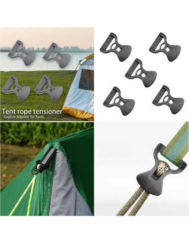 30 Hebillas de Cuerda Ajustadoras SquEqu para Camping 2.3cm