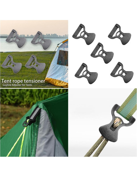 30 Hebillas de Cuerda Ajustadoras SquEqu para Camping 2.3cm