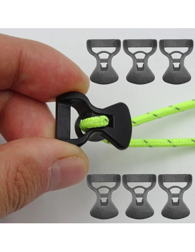 30 Hebillas de Cuerda Ajustadoras SquEqu para Camping 2.3cm